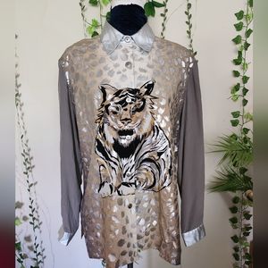 Diane guilman silk blouse size M